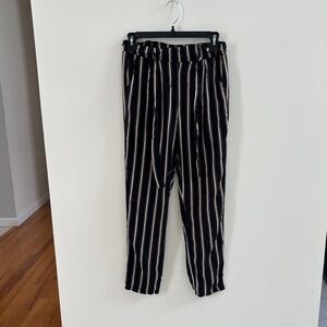 Ambiance Teen Black and White Striped Pants